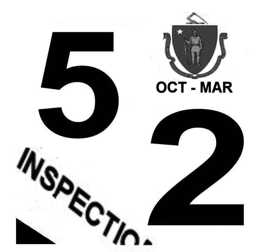 (image for) 1952 Massachusetts FALL INSPECTION Sticker